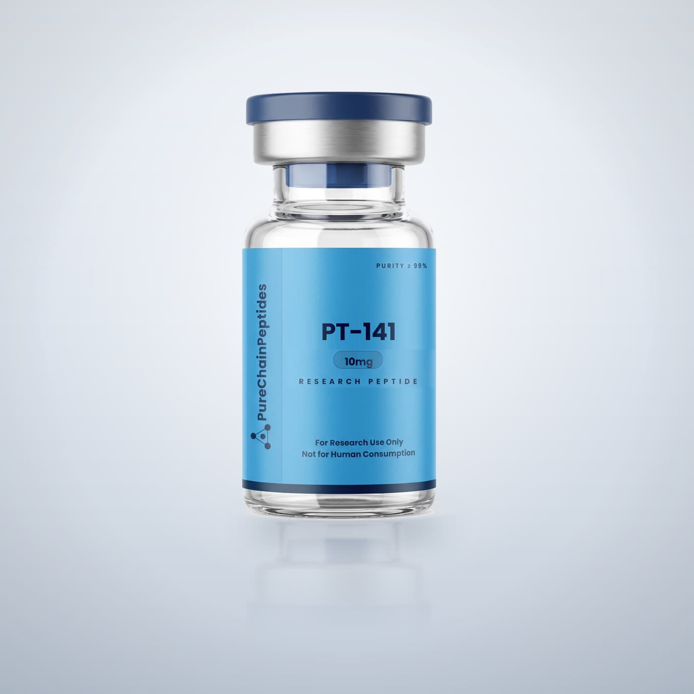 PT-141 10mg — PureChain Peptides research vial