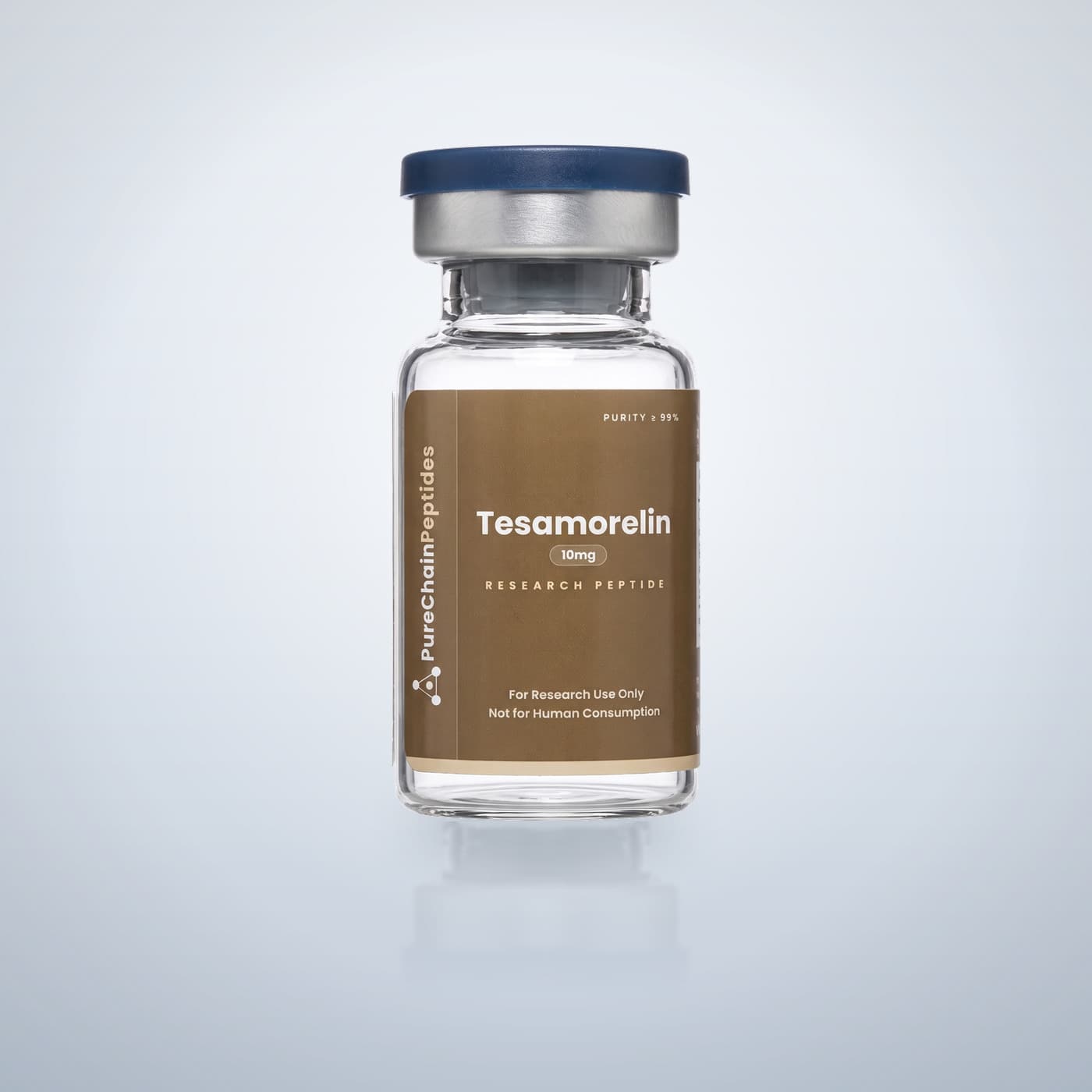 Tesamorelin 10mg — PureChain Peptides research vial